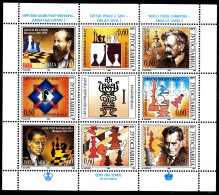Yugoslavia 1995 World Chess Champions Mi#2698-2705 Kleinbogen (Minisheet) Mint Never Hinged - Unused Stamps