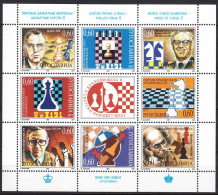 Yugoslavia 1995 World Chess Champions Mi#2723-2730 Kleinbogen (Minisheet) Mint Never Hinged - Unused Stamps