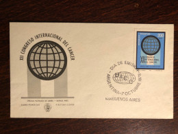 ARGENTINA FDC COVER 1978  YEAR CANCER ONCOLOGY HEALTH MEDICINE STAMPS - FDC