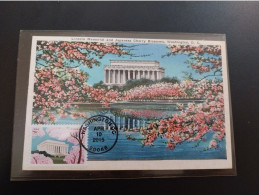 United States: Lincoln Memorial, Japanese Cherry Blossom, Washington Maximum Card - Briefe U. Dokumente