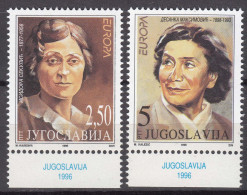 Yugoslavia 1996 Mi#2777-2778 Mint Never Hinged - Unused Stamps