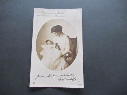 Adel Preussen Kronprinzessin Cecilie Mit Prinzessin Alexandrine Blauer Stempel Cecilienhilfe Hauptverband 1914 / 1915 - Familles Royales