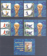 2018. Transnistria, World Football Cup Russia'2018,  2 Sets Se-tenant With Margin + S/s IMPERFORATED, Mint/** - Moldawien (Moldau)