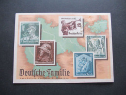 3.Reich Hindenburg GA / PP Propaganda PK Deutsche Familie Werbeschau Der KDF Sammlergruppe Süd / Vignette Mein Leipzig - Private Postal Stationery