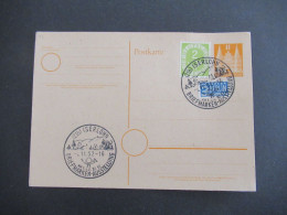 Bizone Bauten Ganzsache Mit Posthorn Nr.123 Und Sonderstempel 1952 Iserlohn Briefmarken Ausstellung / Posthorn - Covers & Documents