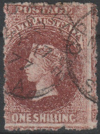 South Australia 1877 1s Red-Brown SG125var DRY PRINT - Gebruikt