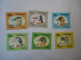 ZIMBABWE   MNH  SET 6  STAMPS    BIRD BIRDS  DUCKS - Ducks