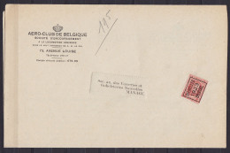 Imprimé Aero-Club De Belgique Affr. PREO Houyoux 3c [BRUXELLES /1923/ BRUSSEL] Pour Verreries Et Gobleteries Nouvelles à - Sobreimpresos 1922-31 (Houyoux)
