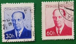 CECOSLOVACCHIA 1953 PRESDENT ZAPOTOCKY  YT 716-717 - Used Stamps