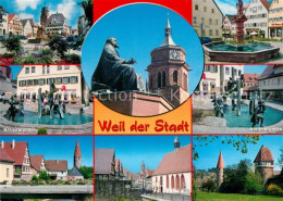 73168195 Weil Der Stadt Narrenbrunnen Kepler Denkmal Stadttuerme Kirche Weil Der - Weil Der Stadt