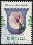 Roumanie 2023 Oblitéré Used Plantes Médicinales Althaea Officinalis Guimauve Officinale Y&T RO 6960 SU - Oblitérés