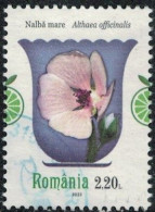 Roumanie 2023 Oblitéré Used Plantes Médicinales Althaea Officinalis Guimauve Officinale Y&T RO 6960 SU - Gebruikt