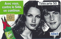 Télécarte France (06/96) AIDES Contre Le Sida (visuel, Puce, état, Unités, Etc Voir Scan) + Port - Non Classificati