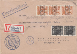 Einschreiben Landrat Karlsruhe 1948 Nach Karlsruhe - Lettres & Documents
