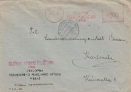 1948: Meter Cancel Brné To Karlsruhe - Other & Unclassified