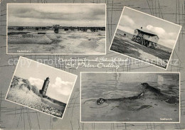 73167682 St Peter-Ording Badestrand Badekabine Leuchtturm Seehunde St Peter-Ordi - St. Peter-Ording