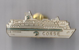 PIN’S THÈME  BATEAU  CORSE   TRAVERSEE - Schiffahrt