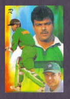 Saeed Anwar , Ijaz Ahmed And Shahid Afridi ( Pakistani Cricketers ) * Vintage Pakistan Postcard (Ruby) - Cricket