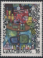 Luxemburg -Antipodischer König Von Hundertwasser (MiNr: 1360) 1995 - Gest Used Obl - Used Stamps