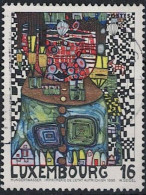 Luxemburg -Antipodischer König Von Hundertwasser (MiNr: 1360) 1995 - Gest Used Obl - Gebruikt