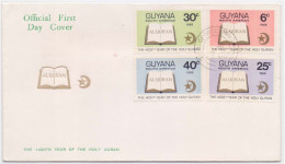 1400 Anniversary Of The Revelation Of Holy Quran / Koran, Quraan Book, Islamic, Islam, Religion Guyana Official FDC 1968 - Islam