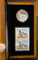 2006 Wildlife (Horse) Canadian $5 Silver Coin And Stamp Set, Mint - Canada