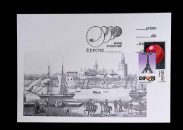 CL, Carte Maximum, Espagne, Madrid, 9 Febrero 1989, Expo'92 Sevilla, Exposiciones Universales - Tarjetas Máxima