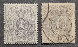 Belgium - Stamp(s) Cob 23A+23Aa (O) - CV 30€ - 2 Scan(s) Réf-1628 - 1866-1867 Kleine Leeuw