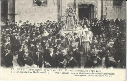 Lebbeke ; Jubelfeesten Ter Ere Van OLV Van Lebbeke Van 3 Mei 1908 , " Het Mirakuleus Beeld Wordt Van De Kerk Naar ... " - Lebbeke