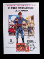 CL, Carte Maximum, Espagne, Madrid, 1984, Cuerpo De Bomberos De Madrid, El Peligro Del Fuego - Tarjetas Máxima