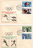 Poland 1980 Winter Olympic Games Set 2,First Day Cover - FDC