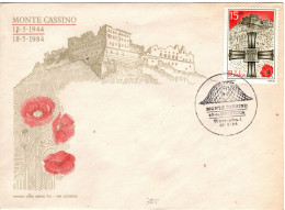 Poland 1984 Battle Of Montecassino 40th Anniversary, First Day Cover - FDC