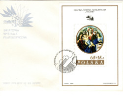 Poland 1985 Italia 85 Souvenir Sheet   First Day Cover - FDC