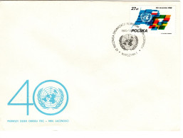 Poland 1985 United Nations 40th Anniversary   First Day Cover - FDC