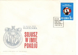 Poland 1985 Warsaw Treaty 30th Anniversary   First Day Cover - FDC