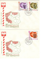 Poland 1985 Restoration Of Western And Northern Territories Set 2  First Day Cover - FDC