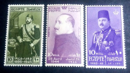 Egypt 1945 , Stamps Of The Egyptian 3 Kings ، Gum .. MNH - Ongebruikt