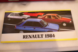 RENAULT CATALOGUE 1984 CARS 4 5 9 11 18 FUEGO 20 30 Alpine 4f6 Rodeo 5 Jeep CJ7 Trafic Master 21/9,5cm - Pubblicitari