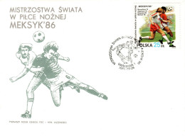 Poland 1986 Soccer World Cup Champonship Mexico, First Day Cover - FDC