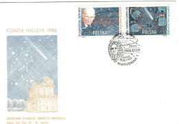 Poland 1986 Halleys Comet, First Day Cover - FDC