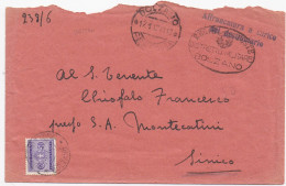 36154# LETTRE TAXE SEGNATASSE AFFRANATURA A CARICO DEL DESTINATARIO DISTRTTO MILITARE BOLZANO 1942 - Portomarken