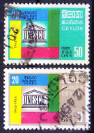 Ceylon 1966 Used 2v, UNESCO Emblem - UNESCO