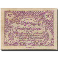 Billet, Autriche, Fischlham, 50 Heller, Eglise 1920-12-31, SPL Mehl:FS 203I - Oesterreich