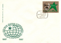 Poland 1987 Esperanto Language Cent. First Day Cover - FDC