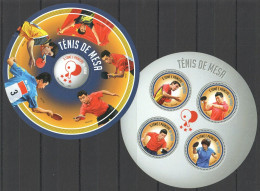 B0091 2013 S.Tome & Principe ! Shape Table Tennis Ping Pong  Kb+Bl Mnh Stamps - Tennis De Table