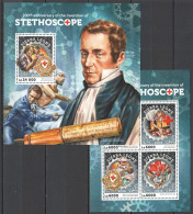 St427 2016 Sierra Leone Invention Stethoscope Red Cross Kb+Bl Mnh - Red Cross