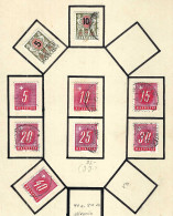 SUISSE Taxe Ca.1937-38: Lot D' Obl. - Portomarken