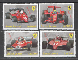 B0009 2009 Sierra Leone Racing Formula 1 F1 Cars Ferrari History Set Mnh - Automobile