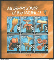 Pk260 Bhutan Nature Flora Mushrooms Of The World 1Kb Mnh Stamps - Pilze