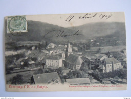 Panorama D'Alle S-Semois Editeur Gillet Delogne, Café Du Téléphone Circulée 1909 - Vresse-sur-Semois